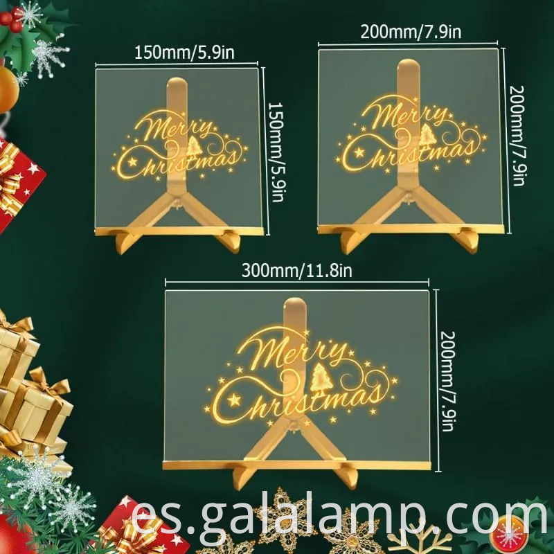 Tablero de dibujo de luz LED creativo para el tablero de mensajes de decoración del hogar